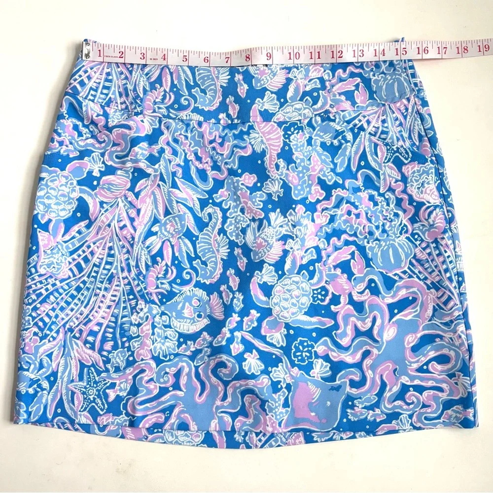 Lilly Pulitzer Jonas Skort Skirt Boca Blue Sea What I Sea Size 8